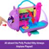 Polly Pocket Dolls and Playset, Kitty Airways Airplane, Travel Toy with 2 Micro Dolls and Pet, Spinning Stage and Accessories (Amazon Exclusive) view 3