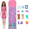 Barbie Doll & Playset with 2 Toy Dog Figures & 10+ Accessories, Puppy Slumber Party with Color-Change Feature, Sleeping Bag, Eye Masks & More view 1
