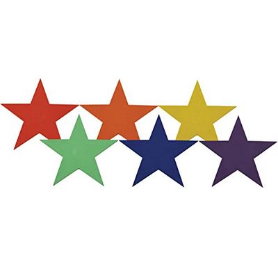 9 in. Poly Star Marker Set, Multicolor - Set of 6
