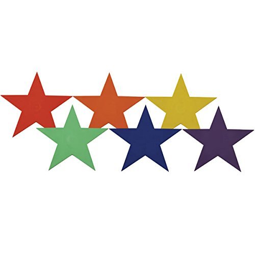 9 in. Poly Star Marker Set, Multicolor - Set of 6