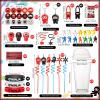 Gemscream 161 Pcs Ninja Party Favors Include Cups with Lids Straws Ninja Figurines Stretchy Flying Stars Slingshots Keychains Silicone Wristbands Stickers Stamp Thank You Tag for Birthday Party view 2
