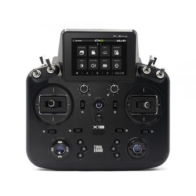 Archer Plus R8 Receiver 2.4GHz and NOBRIM Tandem X18 Remote Control with Color Touch Screen Controller for RC Model Airplane Transmitters (Blue FCC) (Remote Control(Black))