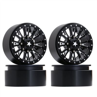 4Pcs 2.2 Beadlock CNC Aluminum Alloy Wheel Rim for 1/10 RC Crawler Car for for Traxxas TRX-6 for A-xial SCX10 90046 Wraith RR10 Modification Accessories