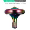 Luxury Pure Copper Spinning Top, Metal Toy Gyro,The Perfect Balance Between Performance and Beauty-Continue to Rotate for More Than 4 Minutes (3PCS Upgrade Vesion Black+Silver+Iridescent) view 3