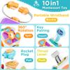 iPlay, iLearn 10 in 1 Baby Busy Board Cube, Montessori Sensory Toy Toddler 1-3, Infant Carseat Plane Travel Game, Kid Education Learning Activity, Birthday Gift 9 10 12 18 Month 1 2 Year Old Boy Girl view 4