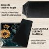 Board Game Mat TCG Playmat Plus 50 Pcs Card Sleeves, 24 x 14 inches Table Mats Games Mousepad with Zones Smooth Surface for MTG RPG CCG Trading Card Game Play Mats, Sunflower view 4