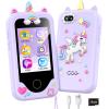 Kids Smart Phone Gifts Toys for Girls Boys Age 3-8,Toddler Learning Toys with Educational Games, 3 4 5 7 8 9 6 8 9 Year Old Girl Birthday Gift Ideas-Purple view 1