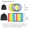 AMYESE Hopscotch Squares and Hopscotch Ring Games 11in/ 15in with 30 Connectors for Kids Balance Agility Training Obstacle Course, Indoor Outdoor Backyard Activity, Birthday Fun Play for Boys Girls view 3