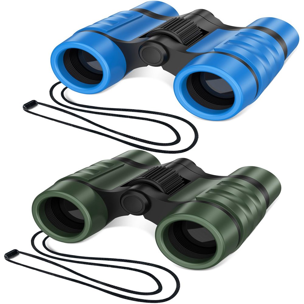 ESSENSON Binoculars for Kids Toys Gifts for Age 3-12 Years Old Boys Girls Kids Telescope Outdoor Toys for Sports and Outside Play Hiking, Bird Watching, Travel, Camping, Birthday Presents (Set of 2)
