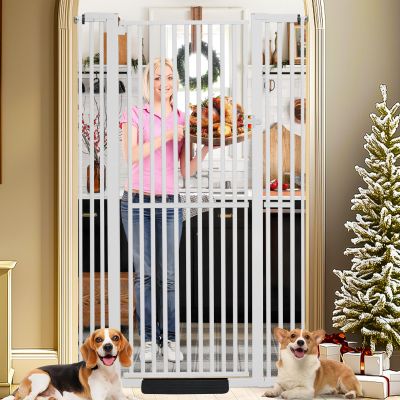 SHYUJAJIE 71 Inch Extra Tall Pet Gate for Cats, 29.5-48" Adjustable Wide Dog Gates, Pressure Mounted Walk Through Tall Cat Gate for Doorways,Hallway,Stairs,HouseWhite