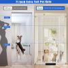 SHYUJAJIE 71 Inch Extra Tall Pet Gate for Cats, 29.5-48" Adjustable Wide Dog Gates, Pressure Mounted Walk Through Tall Cat Gate for Doorways,Hallway,Stairs,HouseWhite view 3