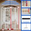 SHYUJAJIE 71 Inch Extra Tall Pet Gate for Cats, 29.5-48" Adjustable Wide Dog Gates, Pressure Mounted Walk Through Tall Cat Gate for Doorways,Hallway,Stairs,HouseWhite view 4
