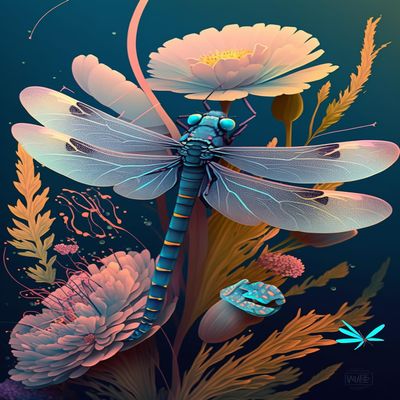 1000 Piece Adult Jigsaw Puzzle - Painted Dragonfly and Bouquet Wooden Rounded Corner Color Jigsaw Puzzle for Beginners, Great Gift for Framing, Multi-Color Jigsaw Puzzle
