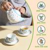 Sweejar Porcelain Tea Set for Little Girls,Kitchen Toys Tea Party Set for Kids Toddler Kitchen Pretend Toy Include Children Teapot, Cup & Saucer Set of 4, Sugar Bowl and Cream Pitcher(Sweet) view 2