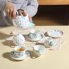 Sweejar Porcelain Tea Set for Little Girls,Kitchen Toys Tea Party Set for Kids Toddler Kitchen Pretend Toy Include Children Teapot, Cup & Saucer Set of 4, Sugar Bowl and Cream Pitcher(Sweet) view 3