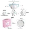 Sweejar Porcelain Tea Set for Little Girls,Kitchen Toys Tea Party Set for Kids Toddler Kitchen Pretend Toy Include Children Teapot, Cup & Saucer Set of 4, Sugar Bowl and Cream Pitcher(Sweet) view 4