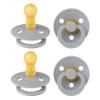 BIBS Pacifiers - Colour 4-Pack | BPA Free Baby Pacifier | Round Nipple Binkies | Natural Rubber Latex Soother | Made in Denmark | Size 6-18 Months | Cloud view 1