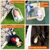 4pcs Clear Figure Display Bag with Keychain Pompom Ball Portable Mini Doll Pouch Carrying Case Blind Box Figures Display Case for Collectibles Zipper Closure view 2