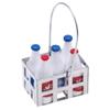 Amosfun Mini Milk Bottles Dollhouse Decoration Set 1:12 Scale Miniature Food Play Scene Layout Decoration - 5pcs Bottles and 1pcs Basket view 1