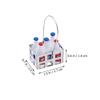 Amosfun Mini Milk Bottles Dollhouse Decoration Set 1:12 Scale Miniature Food Play Scene Layout Decoration - 5pcs Bottles and 1pcs Basket view 2
