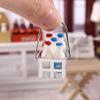 Amosfun Mini Milk Bottles Dollhouse Decoration Set 1:12 Scale Miniature Food Play Scene Layout Decoration - 5pcs Bottles and 1pcs Basket view 4