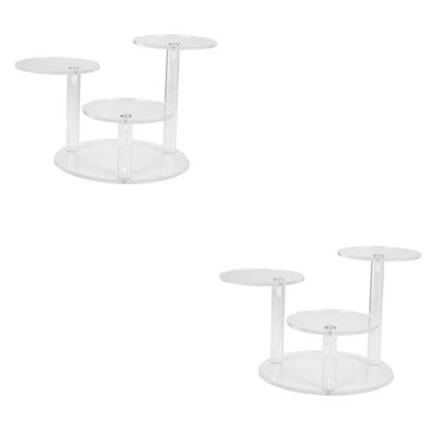ifundom 2pcs Display Riser for Collectibles Acrylic Storage Rack Toys Models Simple Stylish