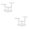 ifundom 2pcs Display Riser for Collectibles Acrylic Storage Rack Toys Models Simple Stylish view 1
