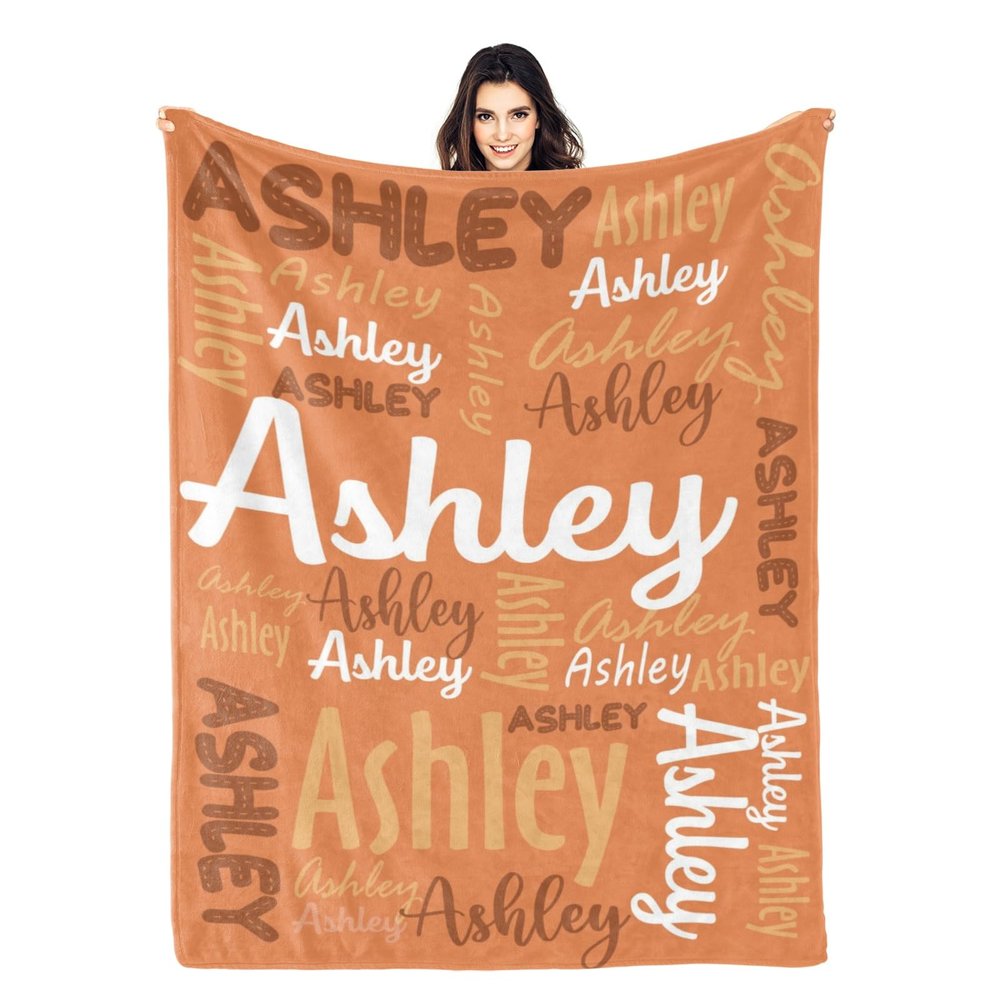 Dr.TOUGH Personalized Blanket for Kids Baby Adults Custom Name Blankets Personalized Blanket with Name Gift for Christmas Birthday Valentines Day