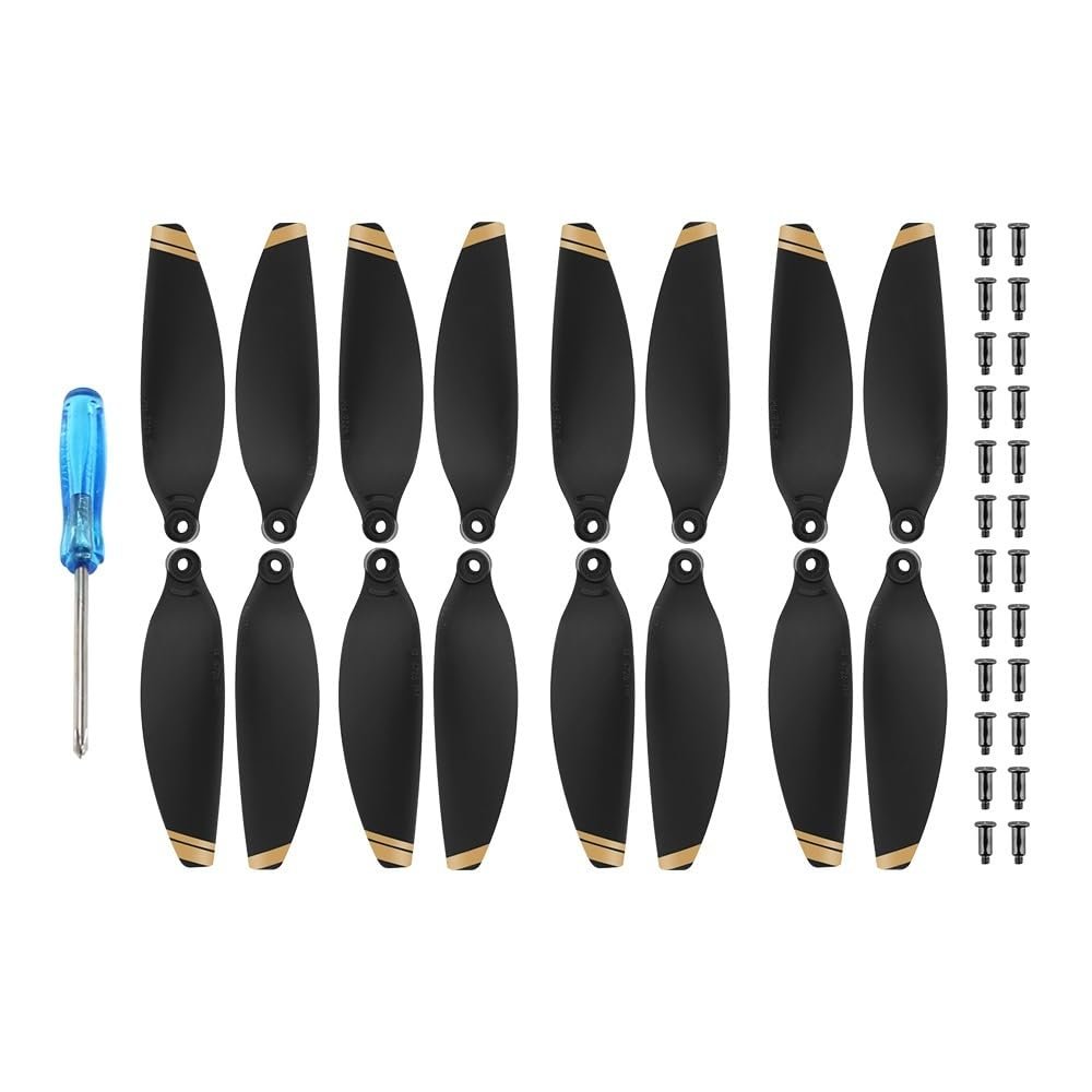 BayDe 16Pcs 4726F Low Noise Propellers for D-Mavic M=i=ni 2 Drone Portable Colorful Light Weight Propellers Spare Parts (Color : Golden Edge)