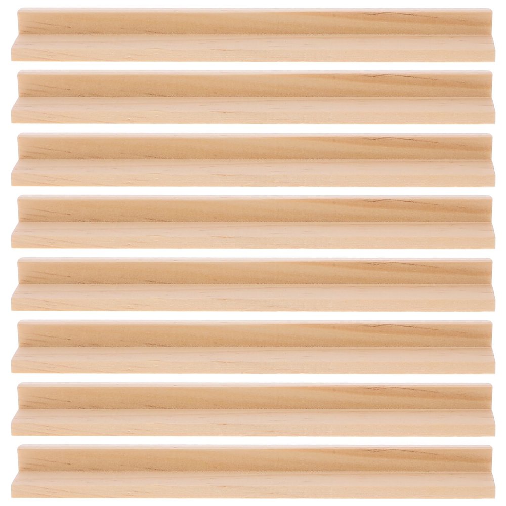 BRIGHTFUFU Wooden Domino Holders 8-Pack Multi-Function Domino Trays Desktop Racks DIY Letter Ornaments for Card Games and Craft Display