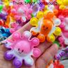 100 Packs Rainbow Students Gifts Bulk Colorful Octopus Mini Pop Backpack Keychains for Kindergarten Christmas Party Favors, Small Sensory Bubble Classroom Prize view 3