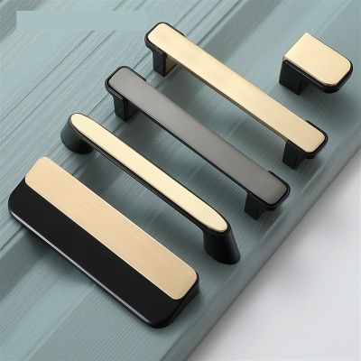 NALsa Modern Cabinet Door Handles and Knobs Detachable Zinc Alloy Black Gold Furniture Handles Drawer Pulls Hardware 1Pcs (Color : 6133-128mm G)