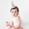 MAMUXI Gingham Style 1st Birthday Party Hat - Beige Gingham Hat for Dogs view 3