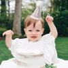 MAMUXI Gingham Style 1st Birthday Party Hat - Beige Gingham Hat for Dogs view 4