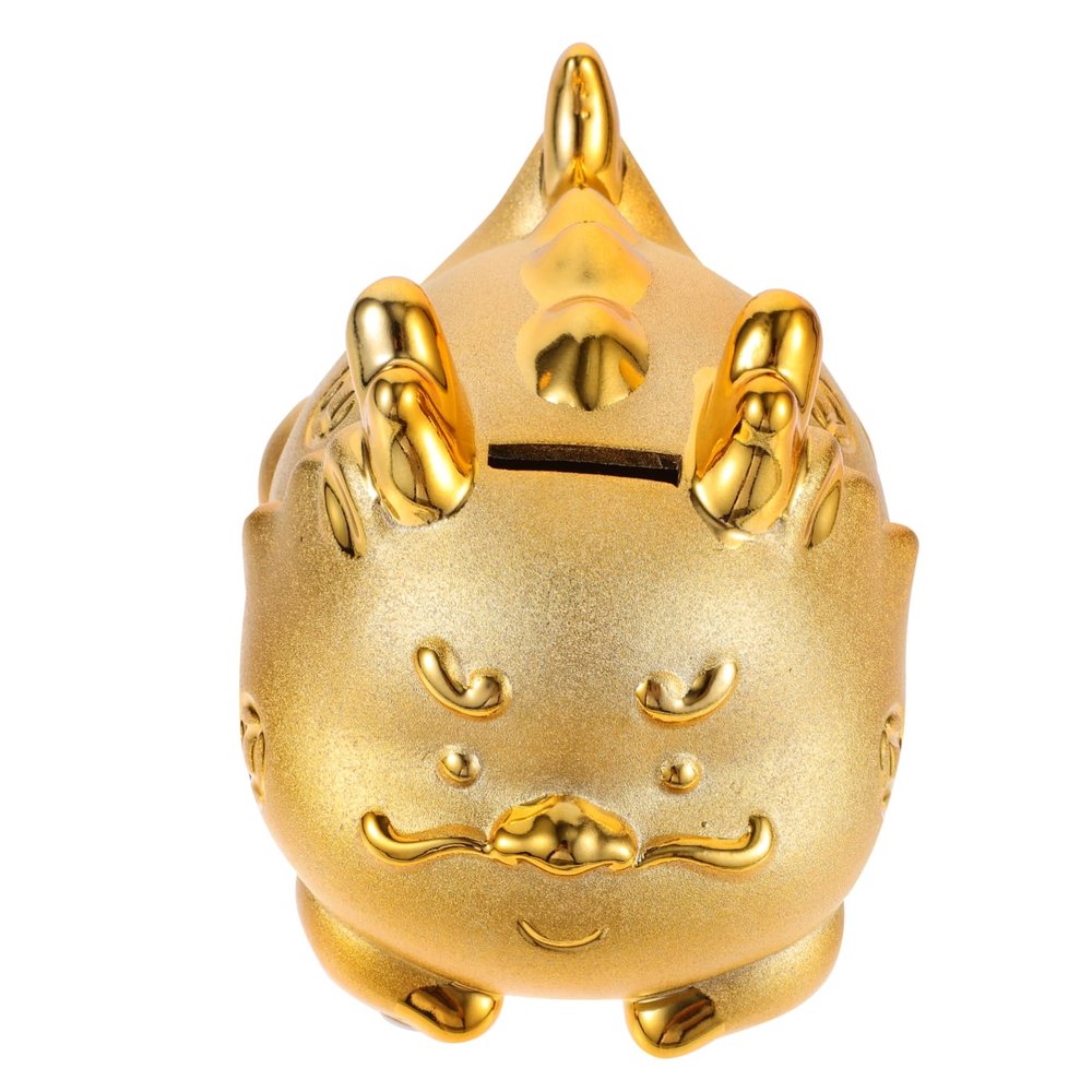 KICHOUSE Zodiac Ceramic Piggy Bank Decorative Saving Jar Money Saving Jar Dragon Ceramic Statue