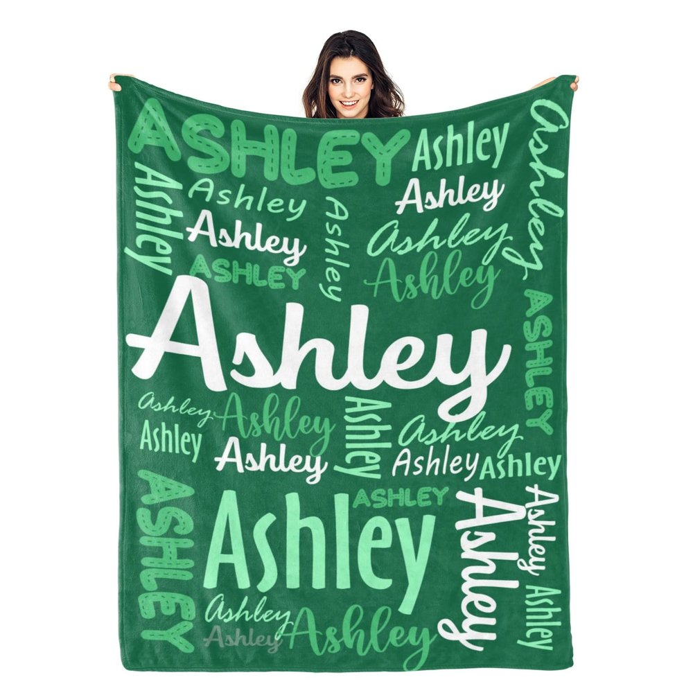 Dr.TOUGH Personalized Blanket for Kids Baby Adults Custom Name Blankets Personalized Blanket with Name Gift for Christmas Birthday Valentines Day