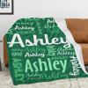 Dr.TOUGH Personalized Blanket for Kids Baby Adults Custom Name Blankets Personalized Blanket with Name Gift for Christmas Birthday Valentines Day view 2