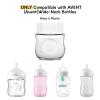 (6-PCs) Travel Bottle Caps Compatible with Avent Bottles-Baby Bottle Lid-Bottle Lids Replacement-Rewritable Sealing Discs for Avent Wide Mouth Bottles-Travel Caps view 2