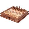 GAENZA New Luxury Professional Chess, Wooden Chess Set, Chess Pieces and Storage Slots, Portable Travel Board Game Set for Kids and Adults Toys view 1