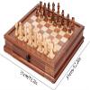GAENZA New Luxury Professional Chess, Wooden Chess Set, Chess Pieces and Storage Slots, Portable Travel Board Game Set for Kids and Adults Toys view 2