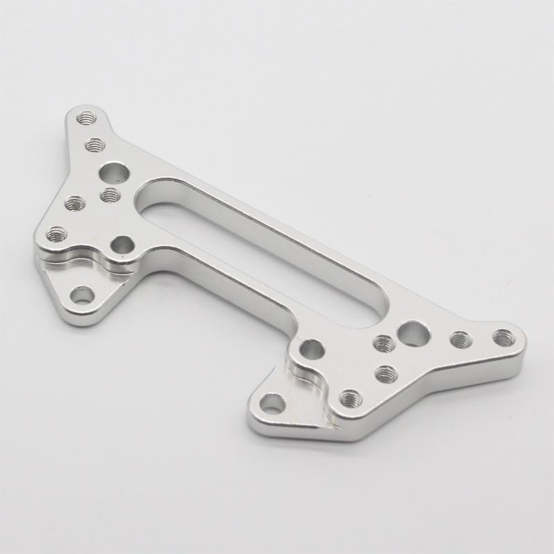 BrewJa Compatible with HSP 102023 122023 Aluminum Rear Shock Tower 02042 1/10 Upgrade Parts Compatible with Flying Fish 94102 94103 94122 94123 (Color : Silver)