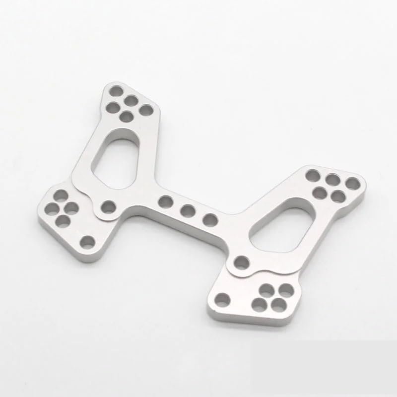 BrewJa Compatible with HSP 106022 166022 Aluminum Front Shock Tower 06013 06058 1/10 Upgrade Parts for 94106 94166 94107 94177 94170 94155 94105 (Color : Silver)