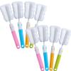 Bottle Brush 8PCS Sponge Cup Brush Set Cup Scrubber Brush Portable Long Handle Water Bottle Cleaner Brush for Baby Bottles Vacuum Flasks Mugs Glasswares (8PCS) view 1