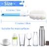 Bottle Brush 8PCS Sponge Cup Brush Set Cup Scrubber Brush Portable Long Handle Water Bottle Cleaner Brush for Baby Bottles Vacuum Flasks Mugs Glasswares (8PCS) view 2
