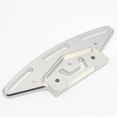 BrewJa Aluminum Front Bumper Foam Holder 02077 Compatible with HSP 1:10 Spare Parts Compatible with Scale RC Nitro Car H-SP 94122/94103/94123 (Color : White)