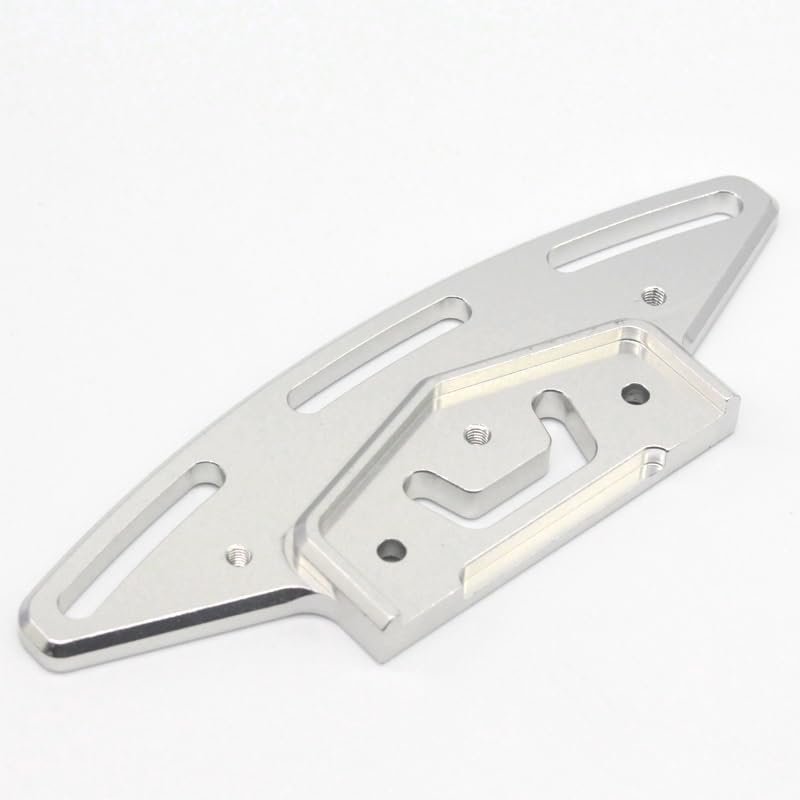 BrewJa Aluminum Front Bumper Foam Holder 02077 Compatible with HSP 1:10 Spare Parts Compatible with Scale RC Nitro Car H-SP 94122/94103/94123 (Color : White)