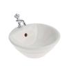 Dollhouse Bathroom Sink 1:12 Miniature Resin Ceramic Round Wash Basin Bathroom Sink Model for Dollhouse Supplies White view 1