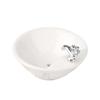 Dollhouse Bathroom Sink 1:12 Miniature Resin Ceramic Round Wash Basin Bathroom Sink Model for Dollhouse Supplies White view 3