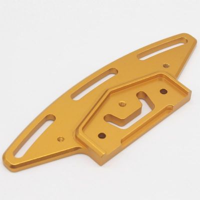 BrewJa Aluminum Front Bumper Foam Holder 02077 Compatible with HSP 1:10 Spare Parts Compatible with Scale RC Nitro Car H-SP 94122/94103/94123 (Color : Yellow)