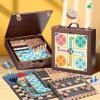 GAENZA New Portable Travel Chess, Backgammon, Chinese Chess, Checkers, Multi-Function Chess Set, Storage Box with Handle Toys view 4